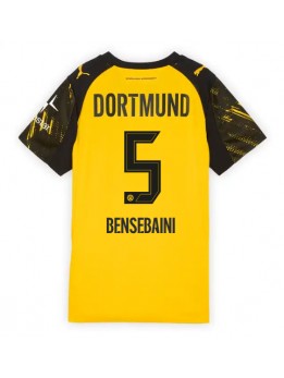 Billige Borussia Dortmund Ramy Bensebaini #5 Hjemmedrakt Dame 2025-26 Kortermet